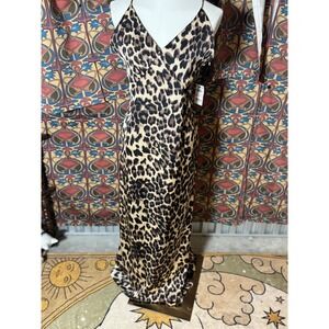 INC International Concepts Leopard Print Maxi Dress - Beige & Black